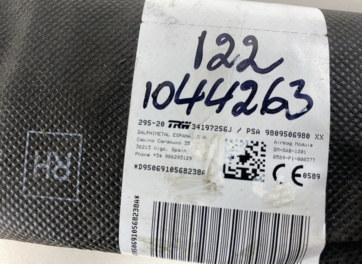 9809506980 Side seat Airbag Front Right PEUGEOT 508 II (F3_, FB_, FH_) (09.18-)
