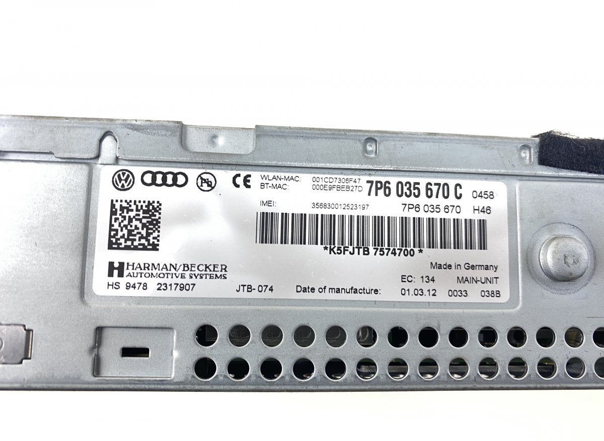 JTB074 JTB-074 MMI control module (Multimedia interface) VW TOUAREG II (7P) (2010-2018)