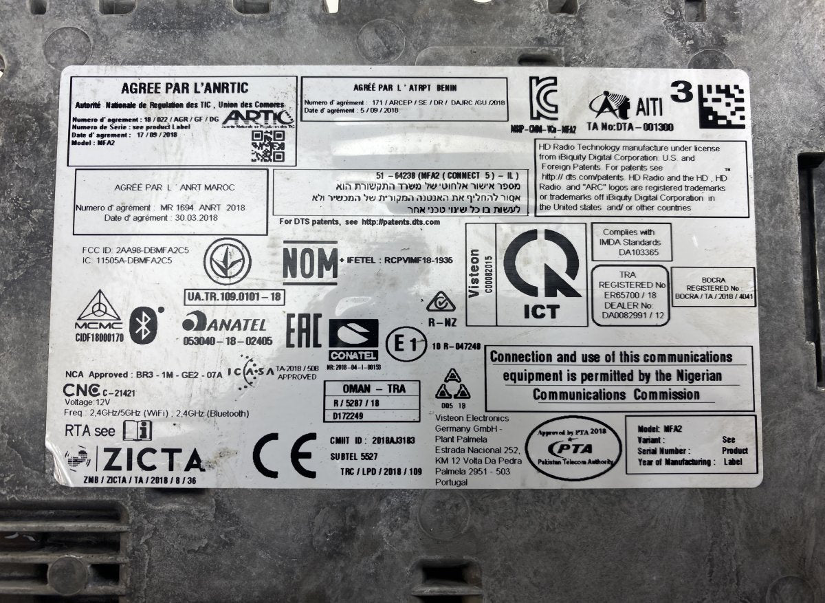A4209003305 Radio MERCEDES-BENZ SPRINTER (907, 910) (2018-)
