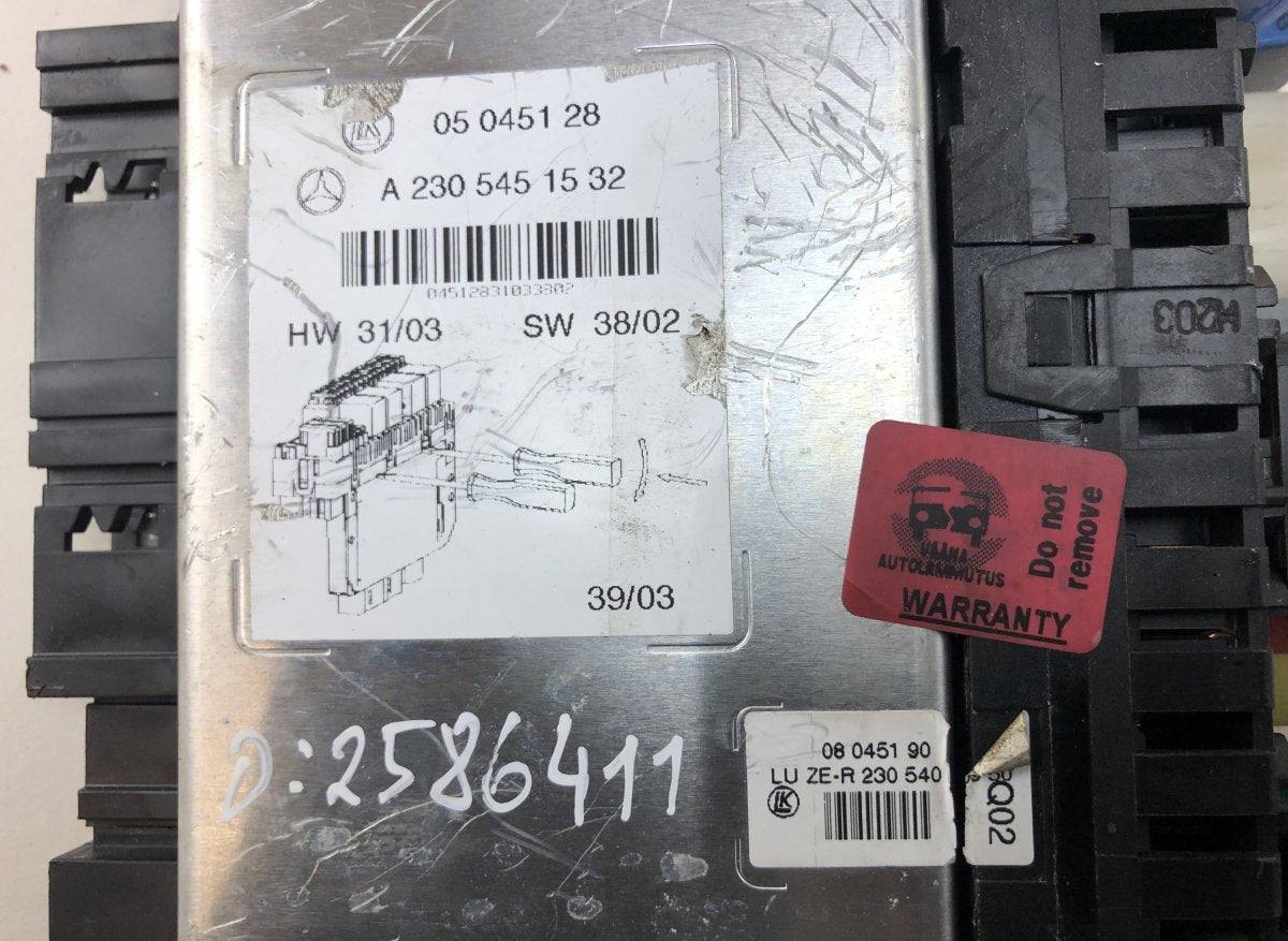 10091518 Fuse box MERCEDES-BENZ SL-CLASS (R230) (2001-2012)