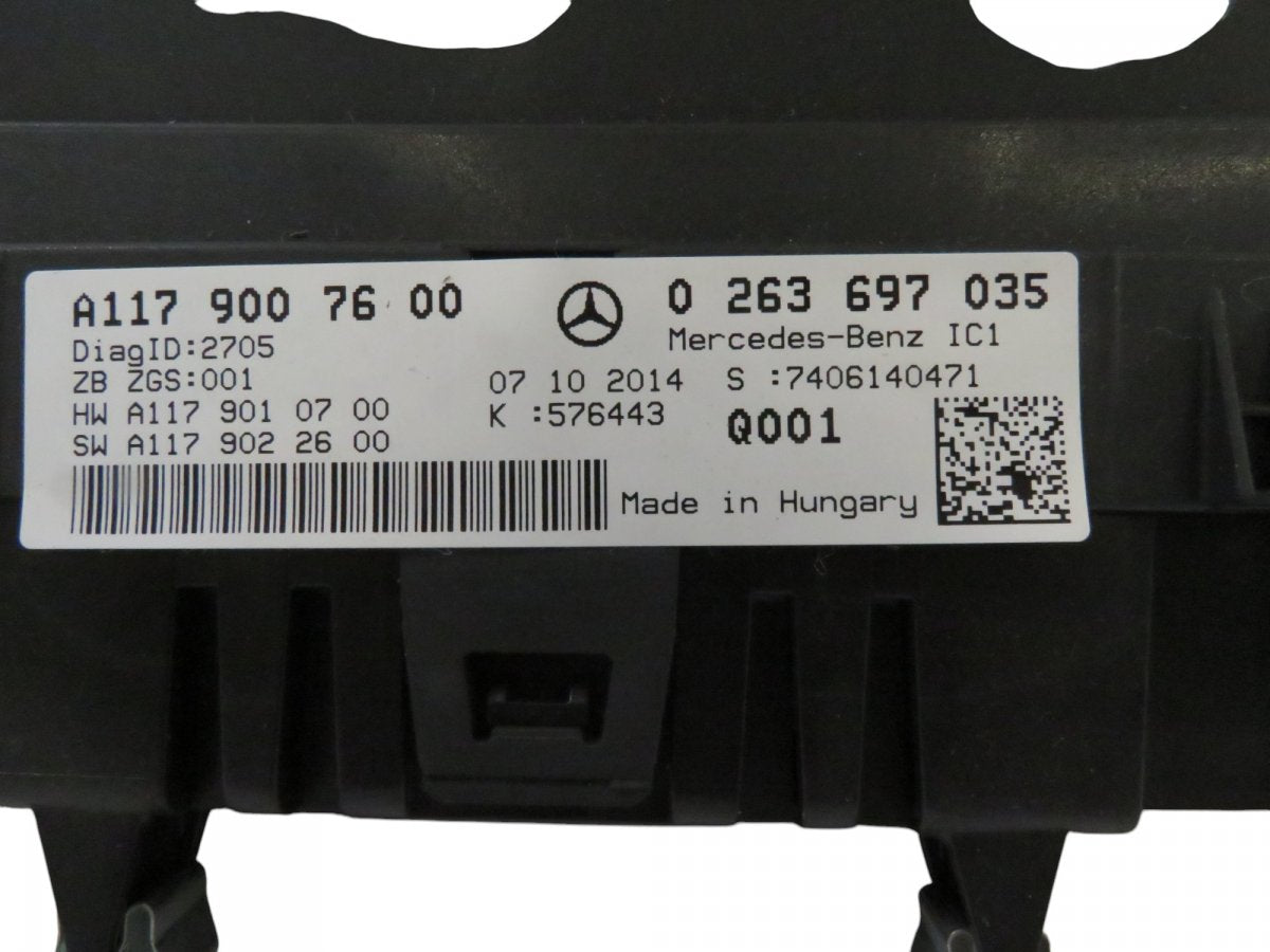 A1179007600 A1179007401 Instrument Cluster MERCEDES-BENZ A-CLASS (W176) (2012-2018)