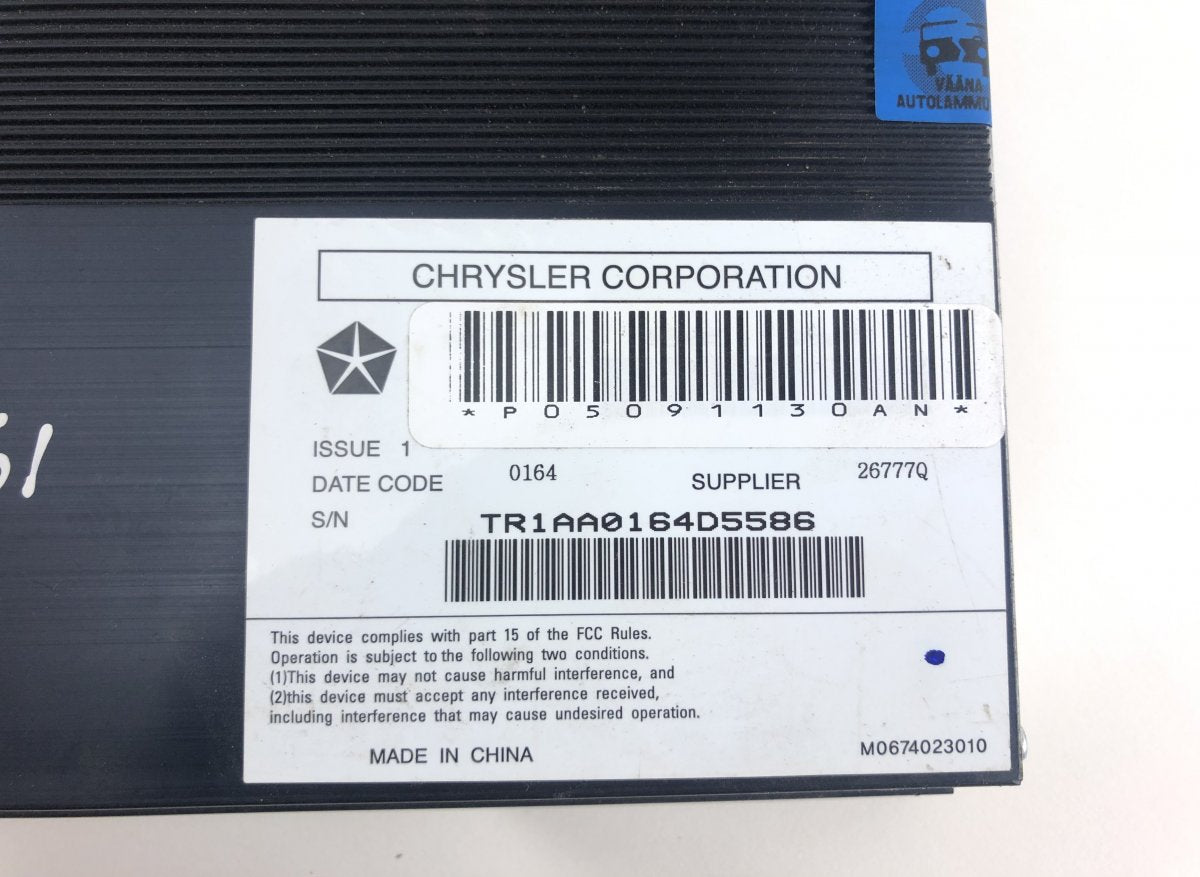 5091130AN Audio amplifier DODGE RAM IV (DJ, DS) (2008-)