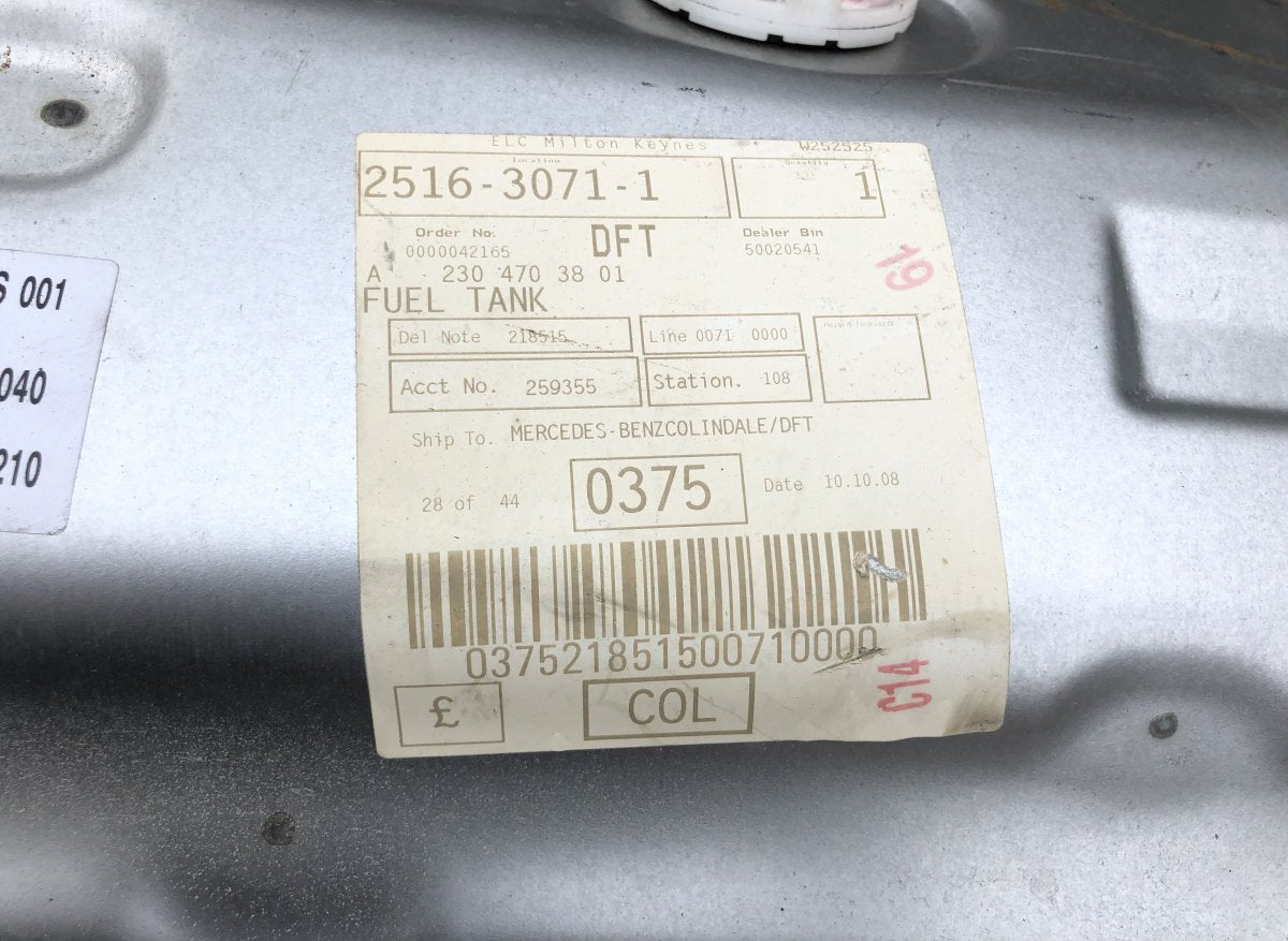 A2304703801 Fuel Tank MERCEDES-BENZ SL-CLASS (R230) (2001-2012)