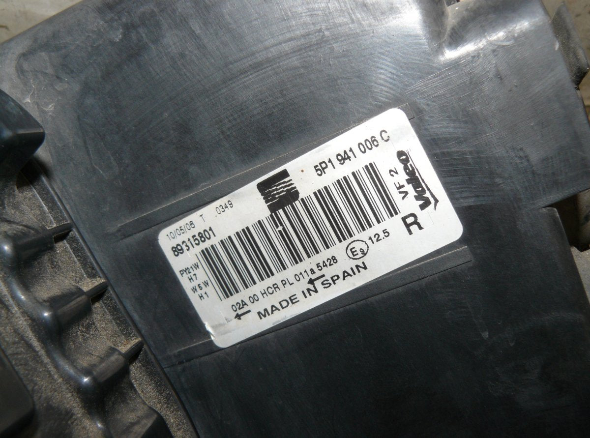 89315801 Headlight right SEAT TOLEDO III (5P2) (2004-2009)