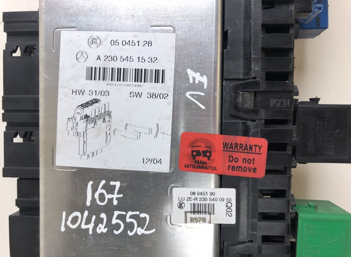 10091518 Fuse box MERCEDES-BENZ SL-CLASS (R230) (2001-2012)