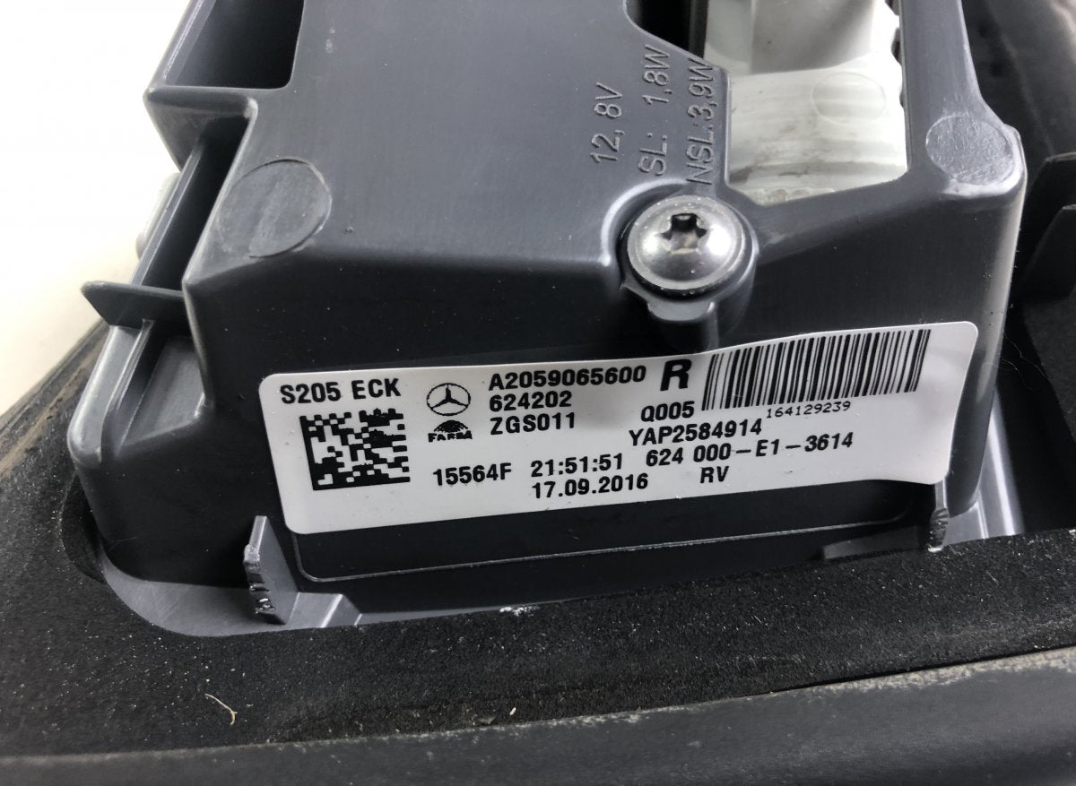 A2059065600 Inner tail light, right MERCEDES-BENZ C-CLASS (W205) (2013-2021)