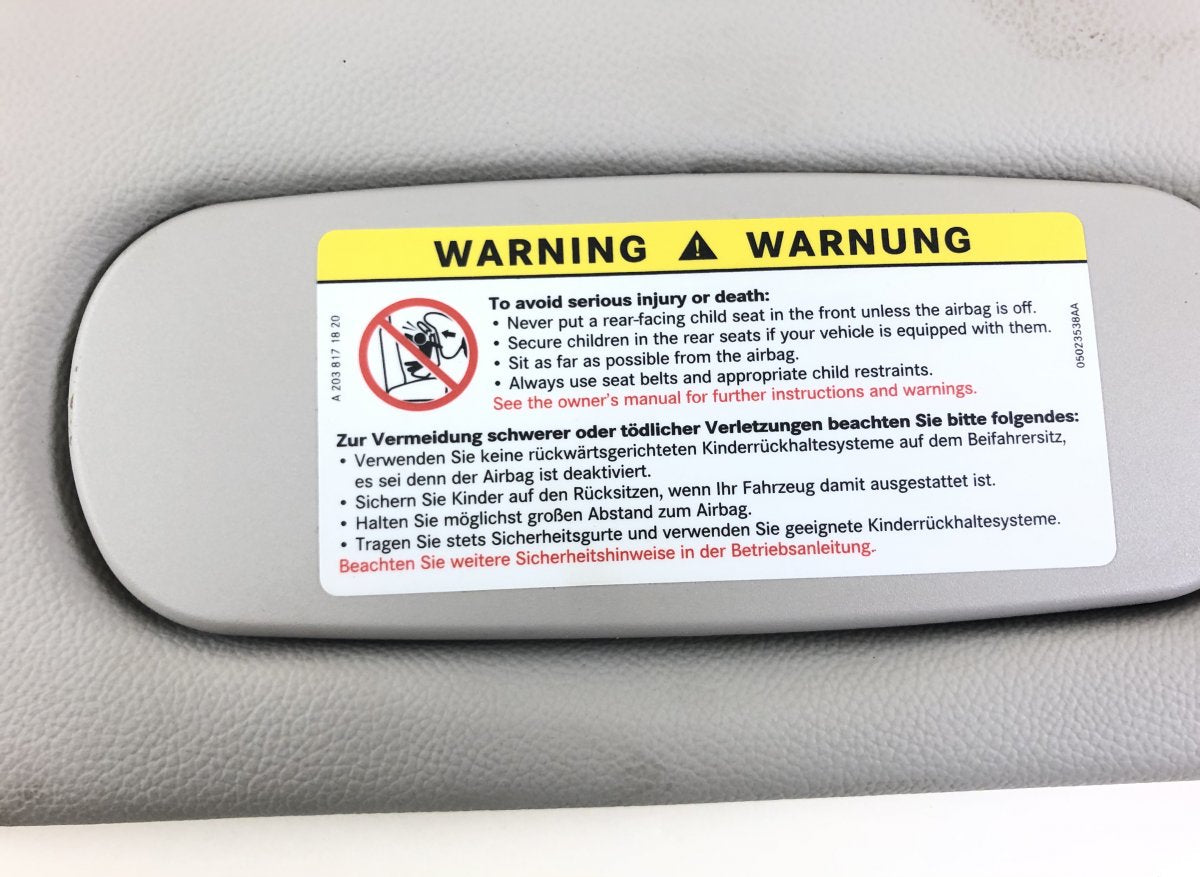 A2308100110 Sun Visor Left MERCEDES-BENZ SL-CLASS (R230) (2001-2012)