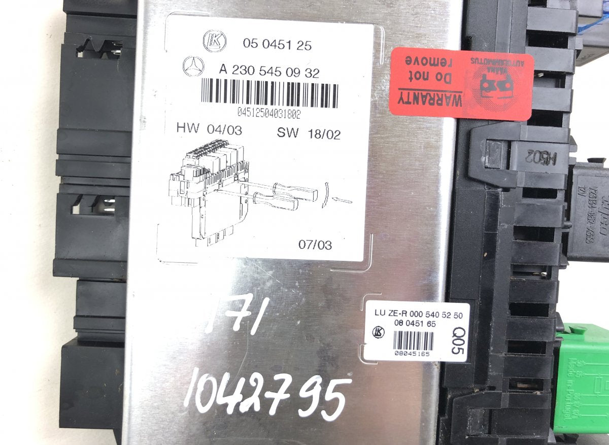 10091518 Fuse box MERCEDES-BENZ SL-CLASS (R230) (2001-2012)