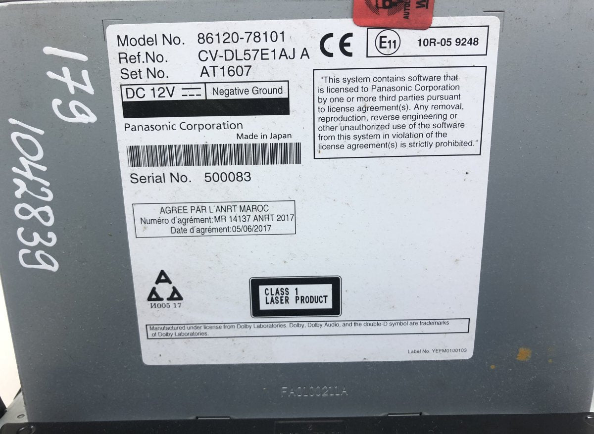 8612078101 Radio LEXUS NX I (AZ10) (2014-2021)