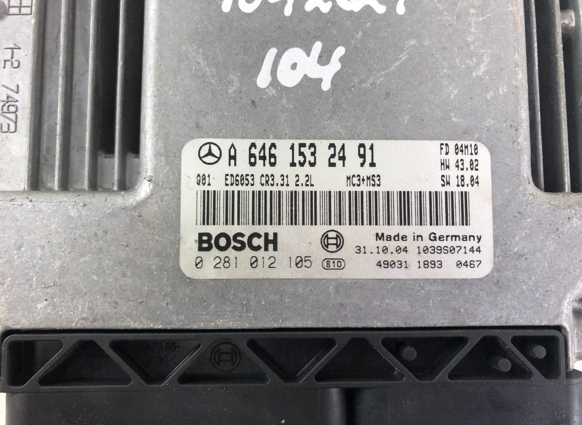 0281012105 Engine Control Unit / module (ECU) MERCEDES-BENZ VITO / VIANO (W639) (2003-2014)