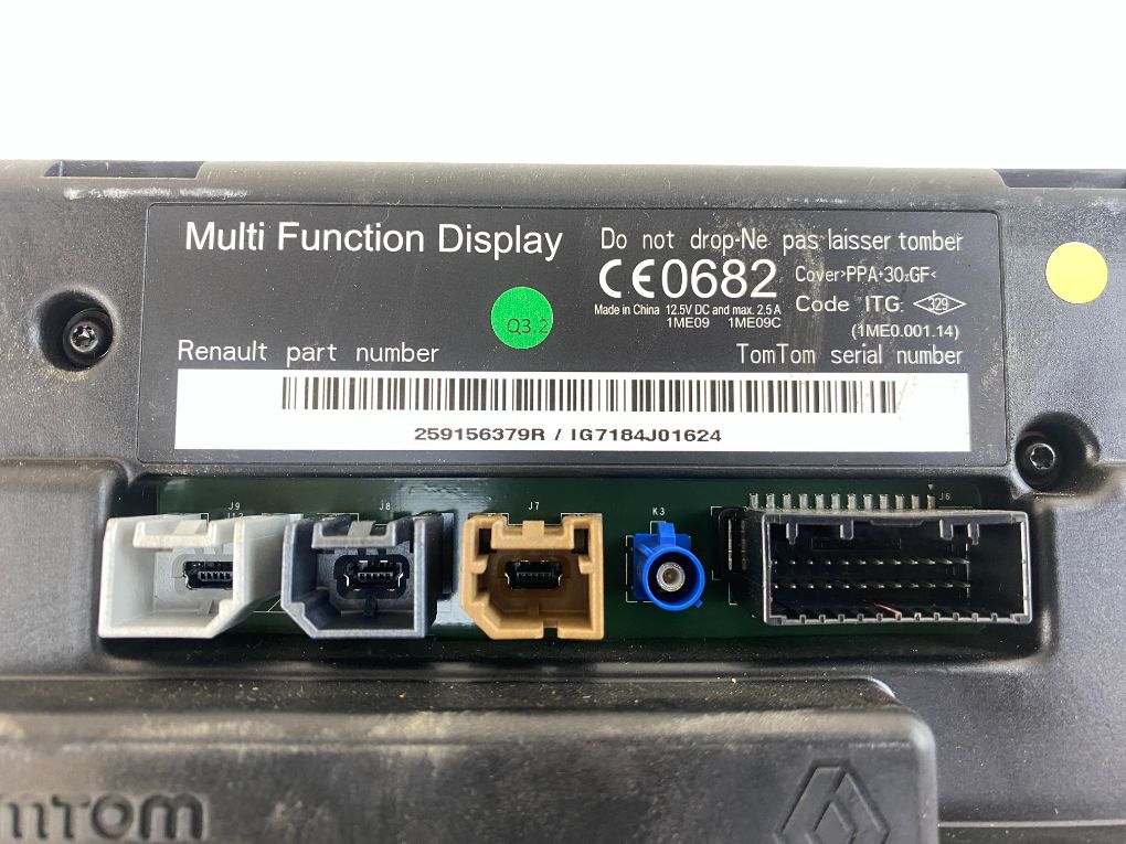 259150869R Dash screen RENAULT ZOE (BFM) (2012-2024)