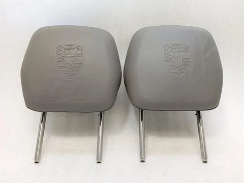 PORSCHE CAYENNE 958 92A 958522812027 HEADREST CREST REAR PAIR GREY GREY SET SET-