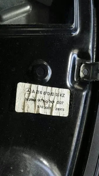 Mercedes CL W216 Right Rear Door Winder A2166700403 Window Regulator Rear Right-