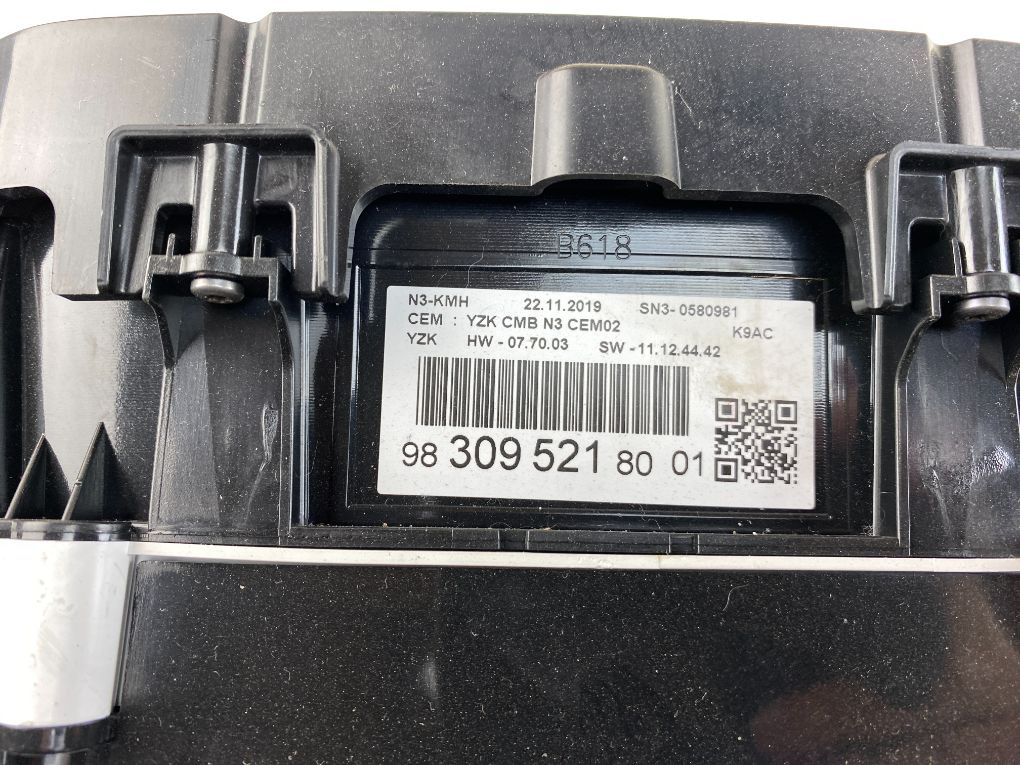 9838093680 Instrument Cluster CITROËN BERLINGO (K9) (2018-)