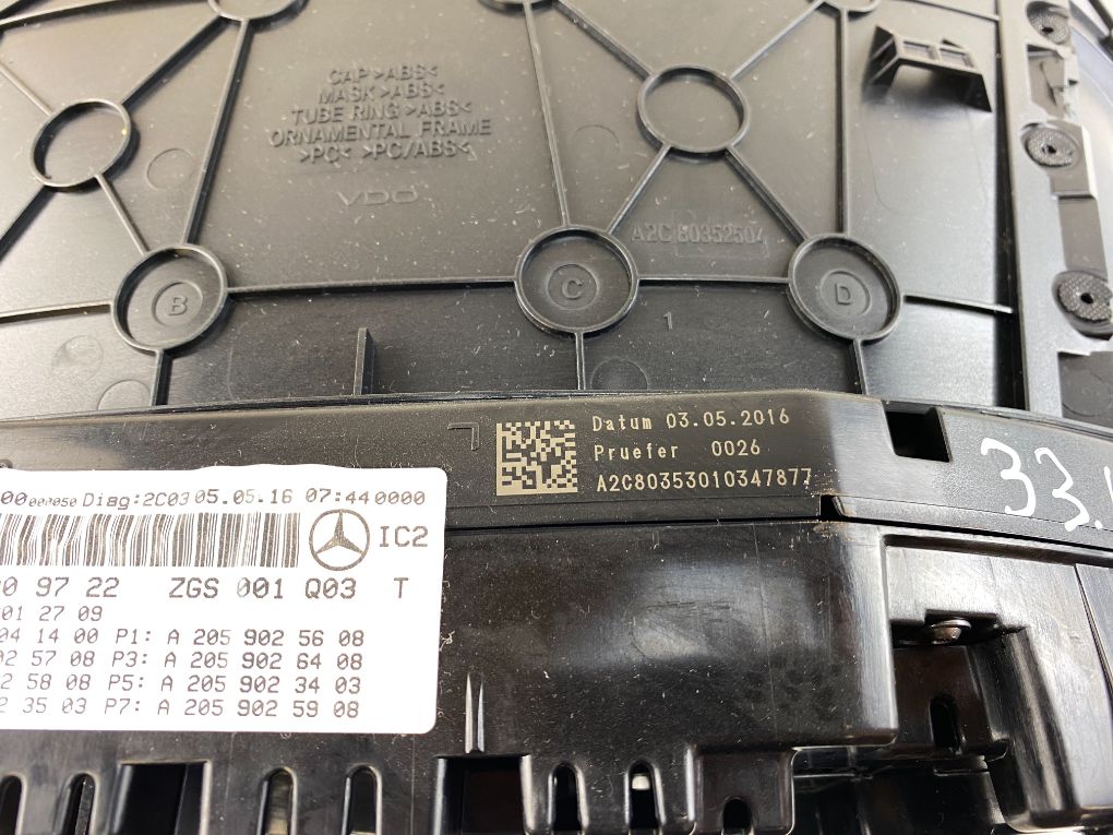 A2C99866000 Instrument Cluster MERCEDES-BENZ C-CLASS (W205) (2013-2021)