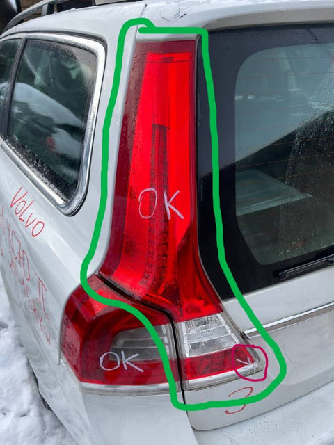 Inner tail light, left VOLVO V70 III (BW) (2007-2016)