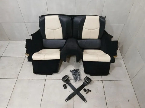Porsche 911 997 seats convertible rear seats interior black/cream full leather