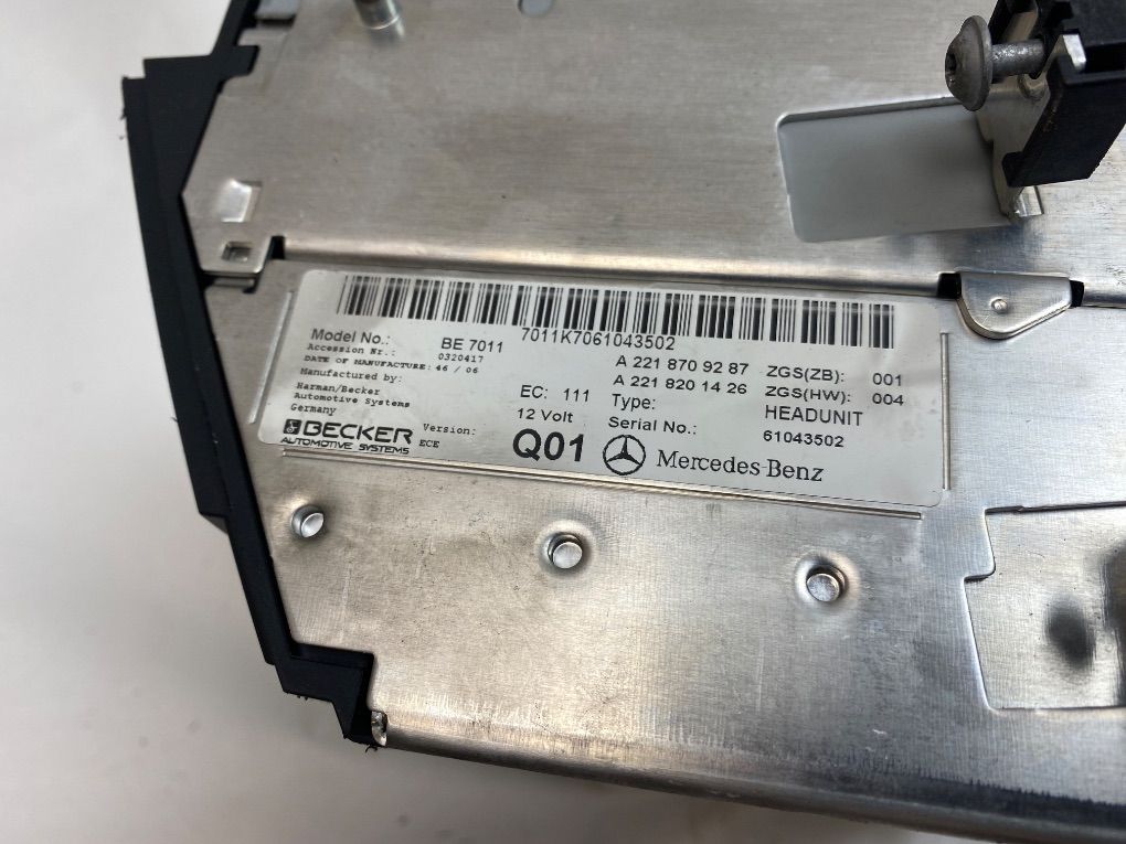 A2218703591 CD Changer MERCEDES-BENZ S-CLASS (W221) (2005-2013)