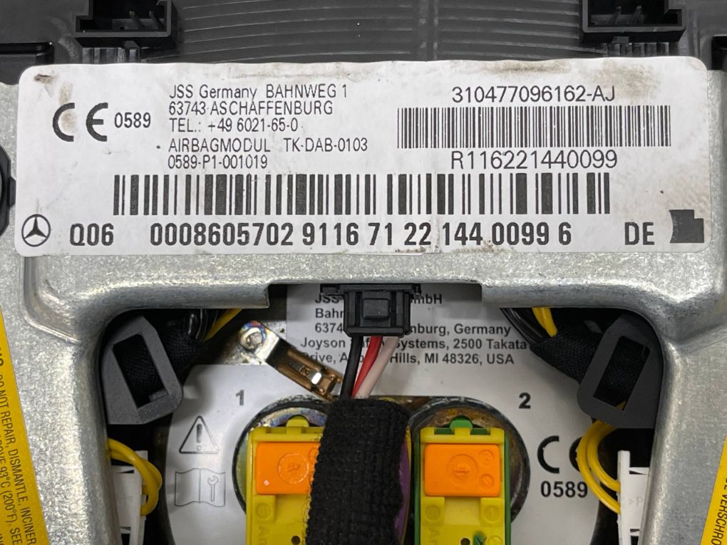 0008605702 00086057029116 2048604302 2048600702 310477096162AJ R116221440099 Steering Wheel Airbag MERCEDES-BENZ C-CLASS (W204) (2007-2013)