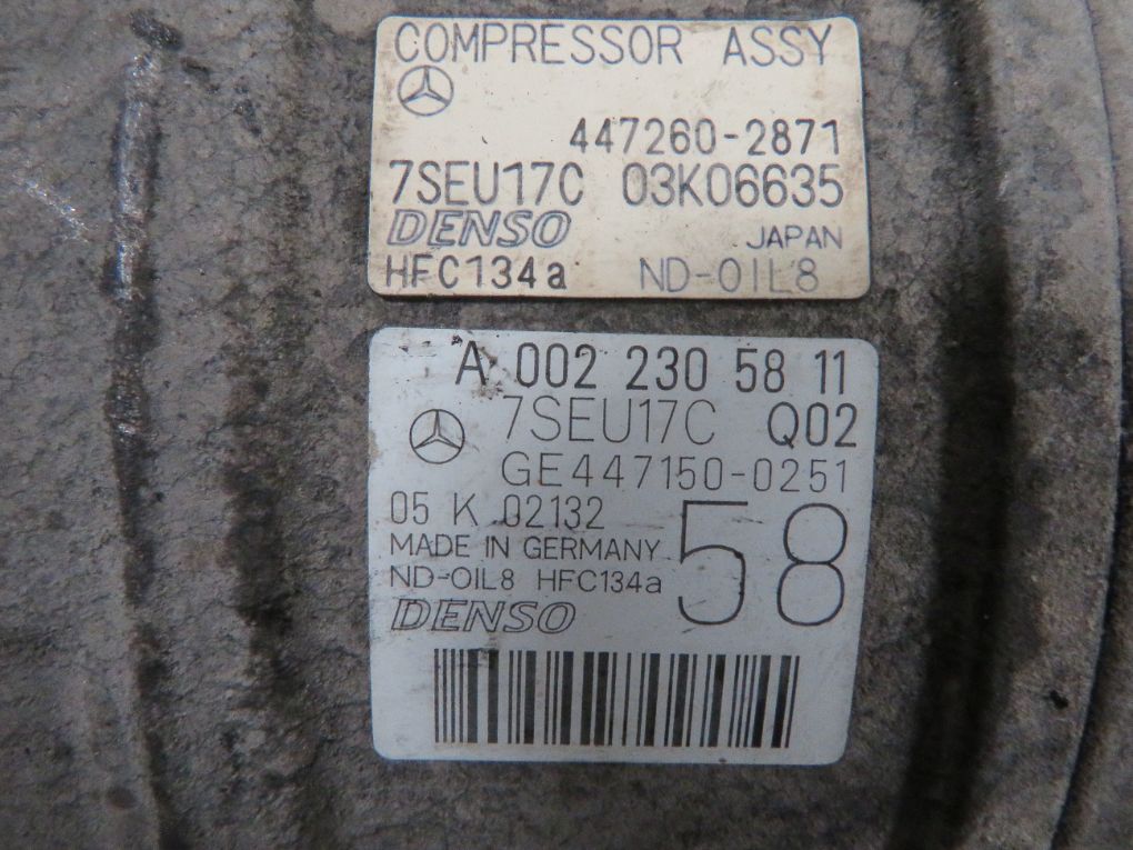 A0022305811 A0022305811 AC / aircon Compressor MERCEDES-BENZ GL-CLASS (X164) (2006-2012)