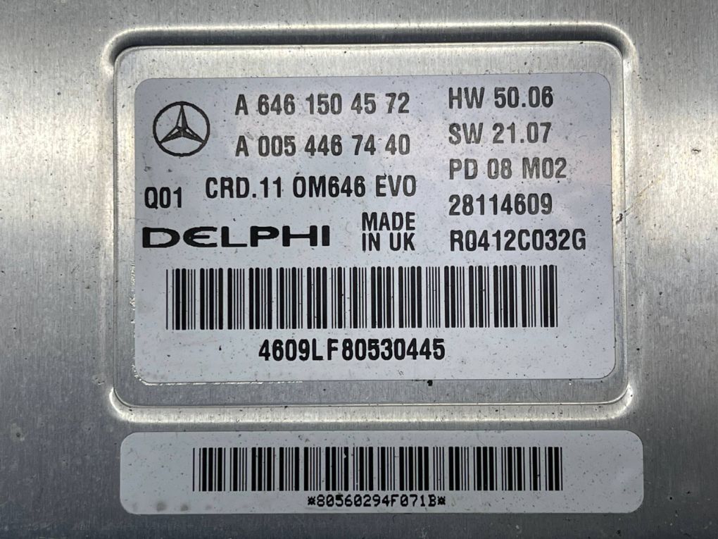 6461504572 6461502672 Engine Control Unit / module (ECU) MERCEDES-BENZ C-CLASS (W204) (2007-2013)