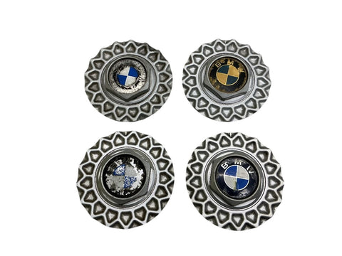 36131179828 Aluminum Rim Wheel Center Caps 4 pcs BMW 5 (E34) (1987-1997)