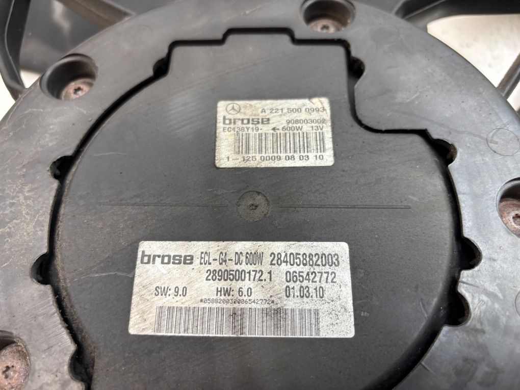 0460810562 6726010301 672.60103.01 Radiator Fan Electric MERCEDES-BENZ S-CLASS (W221) (2005-2013)
