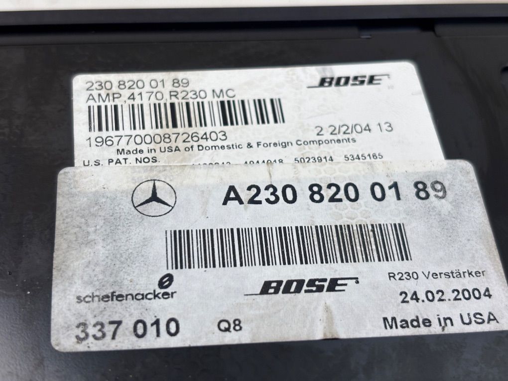 A2308200189 Audio amplifier MERCEDES-BENZ SL-CLASS (R230) (2001-2012)