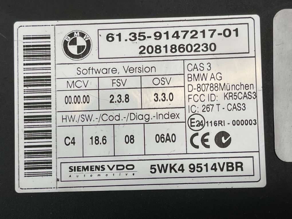 9147217 9395656 6950093 Control units, other BMW X5 (E70) (2007-2013)