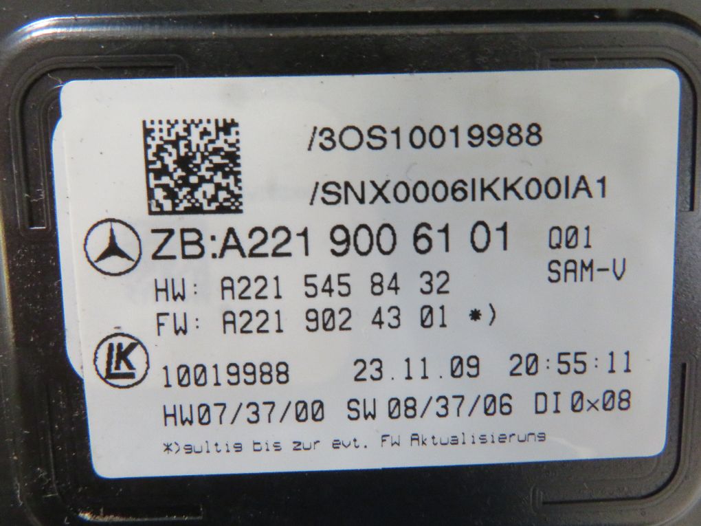 A2215406850 Fuse box MERCEDES-BENZ S-CLASS Coupe (C216) (2006-2013)
