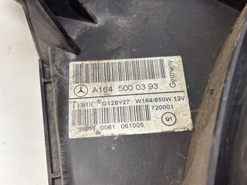 A1645000393 Radiator Fan Electric MERCEDES-BENZ ML-CLASS (W164) (2005-2011)