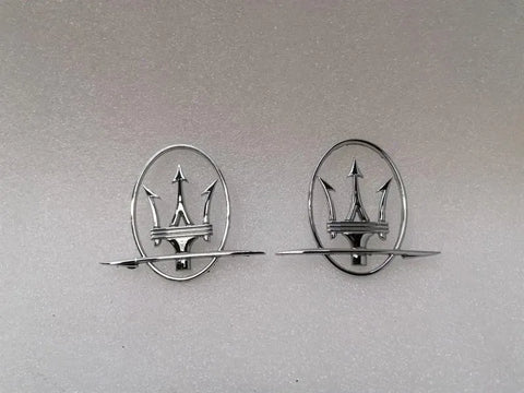 Maserati Granturismo M145 Trident Badge Set 89095600 Trident Emblem Chrome
