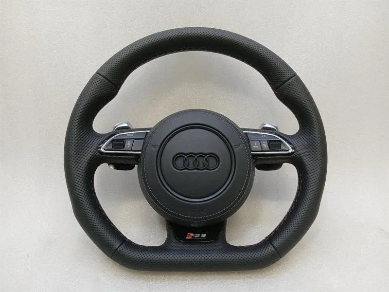 Audi RS5 8T RS4 A5 A4 B8 Steering Wheel LEATHER 8T0419091J Steering Wheel LEATHER BLACK