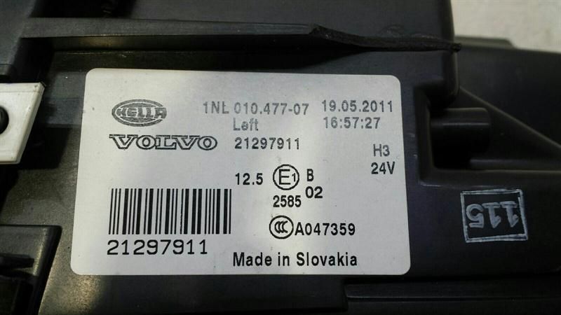 Volvo FH2008 Left Front Foglamp 21297911 Left Fog Light