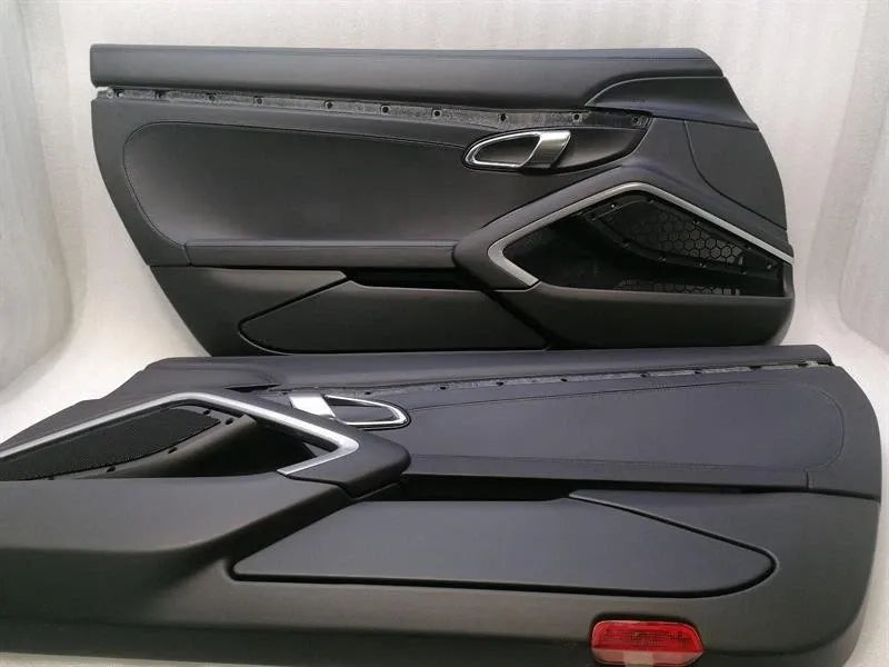 Porsche 911 991 door card set set 991 black leather door panel Burmester