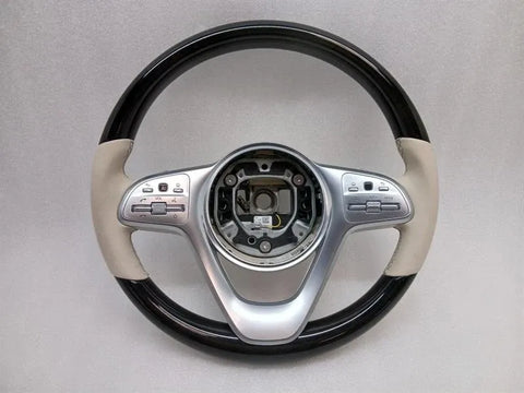 Mercedes CL W217 Steering Wheel A0004603604 1B55 Steering Wheel Wood Beige