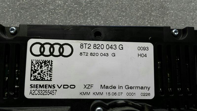 Audi S5 8T A5 RHD Auto Climate Control 8T2820043G Right Hand Drive