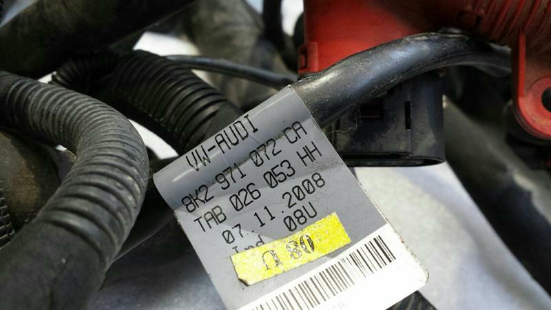 Audi S5 8T RHD Engine Wiring Loom 8K2971072CA Right Handlebar 3.0 TFSI