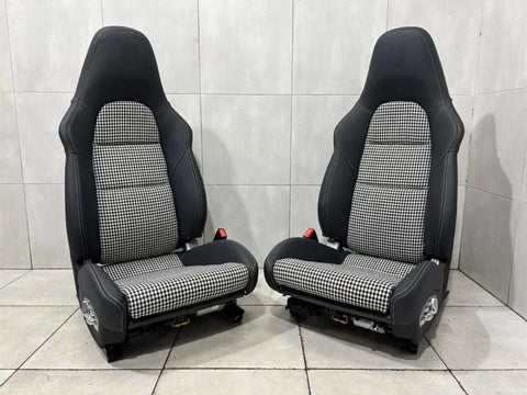 Porsche 911 991 Seats 18 Way Heated Seats Interior Pepita Houndstooth 18 Way