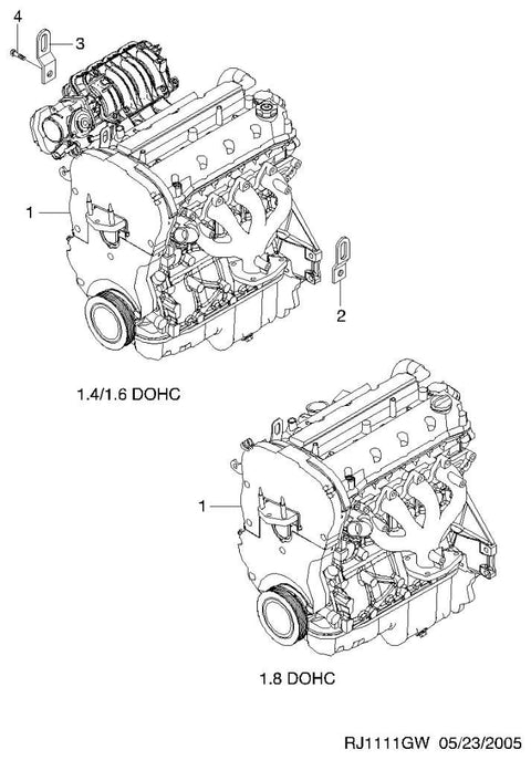 F16D3 Engine CHEVROLET LACETTI (J200) (2003-2013)