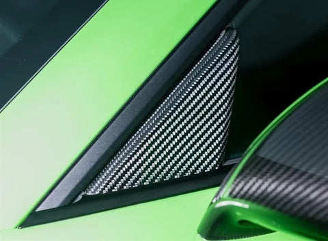 PORSCHE 991 911 OEM CARBON MIRROR TRIM TRIANGLE SET GT3 RS TURBO CSX EXCLUSIVE