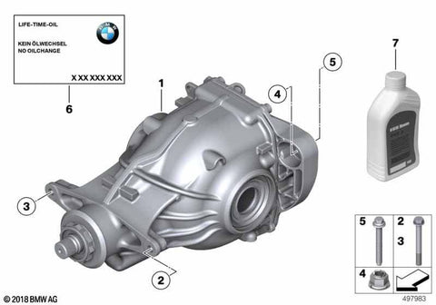 Rear axle differential BMW 5 (F10, F11) (2010-2017)