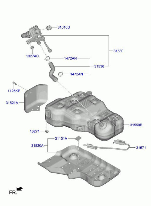 AdBlue tank KIA SPORTAGE IV (QL) (2015-2021)
