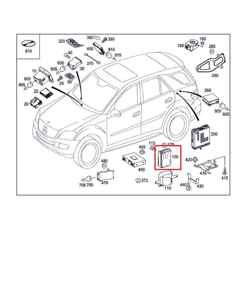 Audio amplifier MERCEDES-BENZ ML-CLASS (W164) (2005-2011)