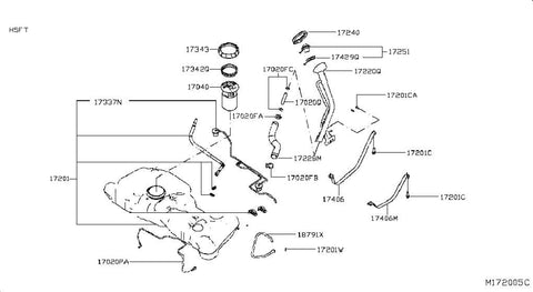 Fuel Tank NISSAN PULSAR (C13) (2014-2018)