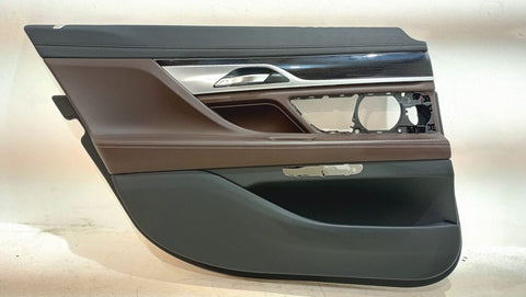 BMW 7 SERIES Rear door card panel trim OEM 51427448401